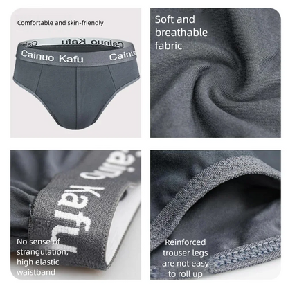1/3Pcs Men's Breathable Bulge Pouch Briefs - Soft Elastic Plus Size Underwear