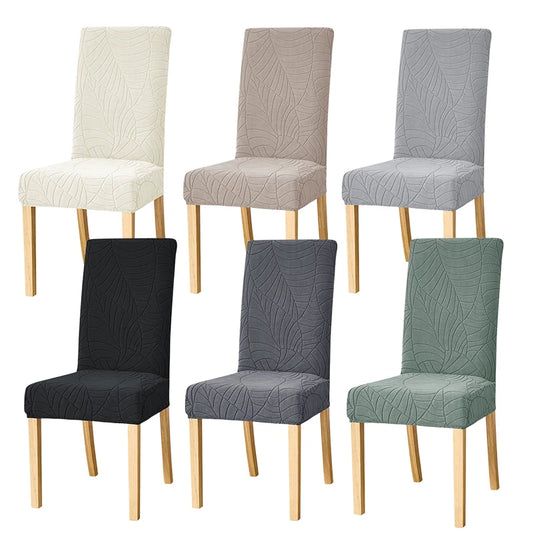 Universal Waterproof Stretch Jacquard Dining Chair Covers – Elastic Spandex Slipcover Seat Protector
