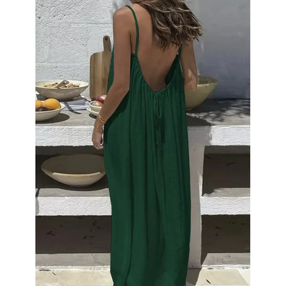 Strapless Backless Long Loose Dress