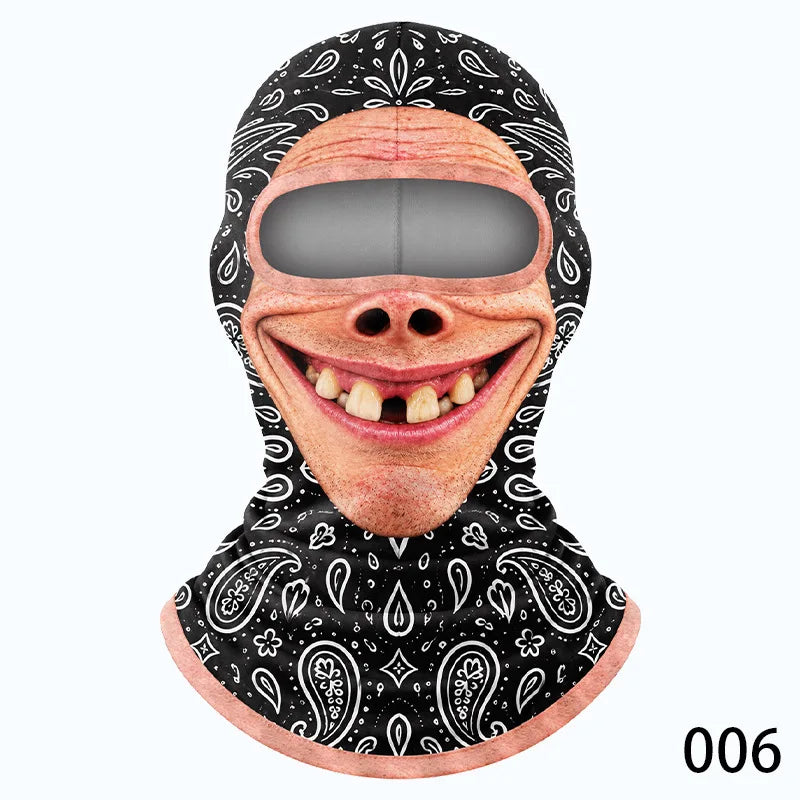 Funny Realistic Old Man Balaclava Thermal Ski Mask