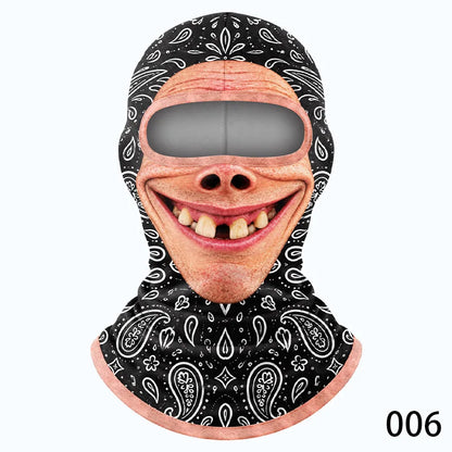 Funny Realistic Old Man Balaclava Thermal Ski Mask