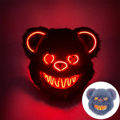 Novelty LED Bloody Furry Bunny Rabbit Bear Mask