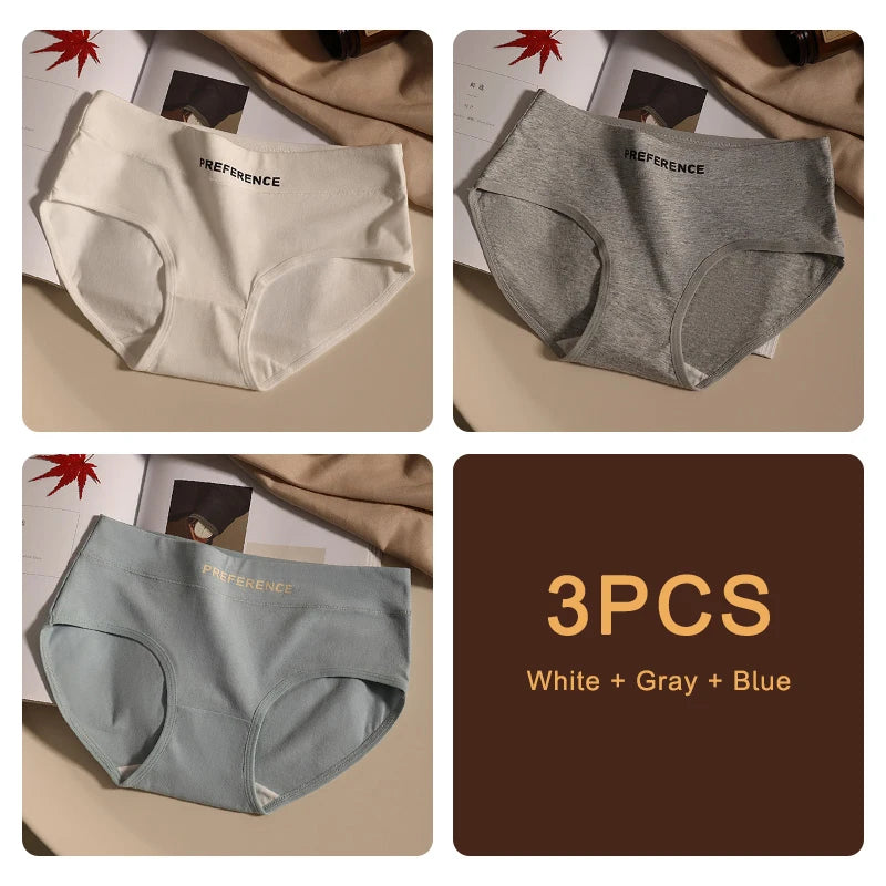3PCS Seamless Soft Cotton Briefs