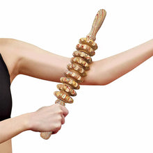9 Roller Handheld Wooden Massager