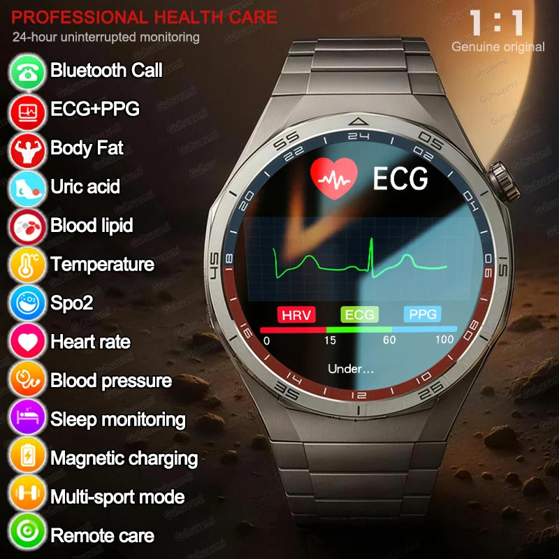 ECG+PPG Smart Watch - Advanced Health Monitor with HD Wireless Calling
