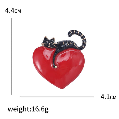 Valentine's Day Romantic Rhinestone Heart Brooches