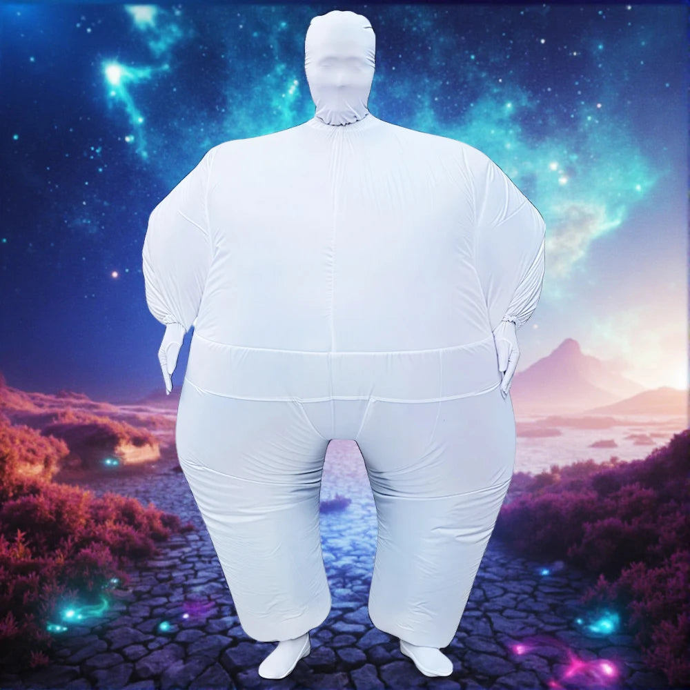 Fancy Funny Mascot Astronaut ET Inflatable Alien Costume Suit - Adult Blow-Up Outfit for Halloween, Purim & Cosplay