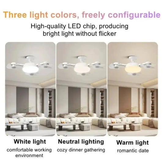 2-in-1 Drone-Design E27 LED Ceiling Fan Light Bulb with Remote