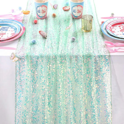 Iridescent Sparkle Sequin Table Runner