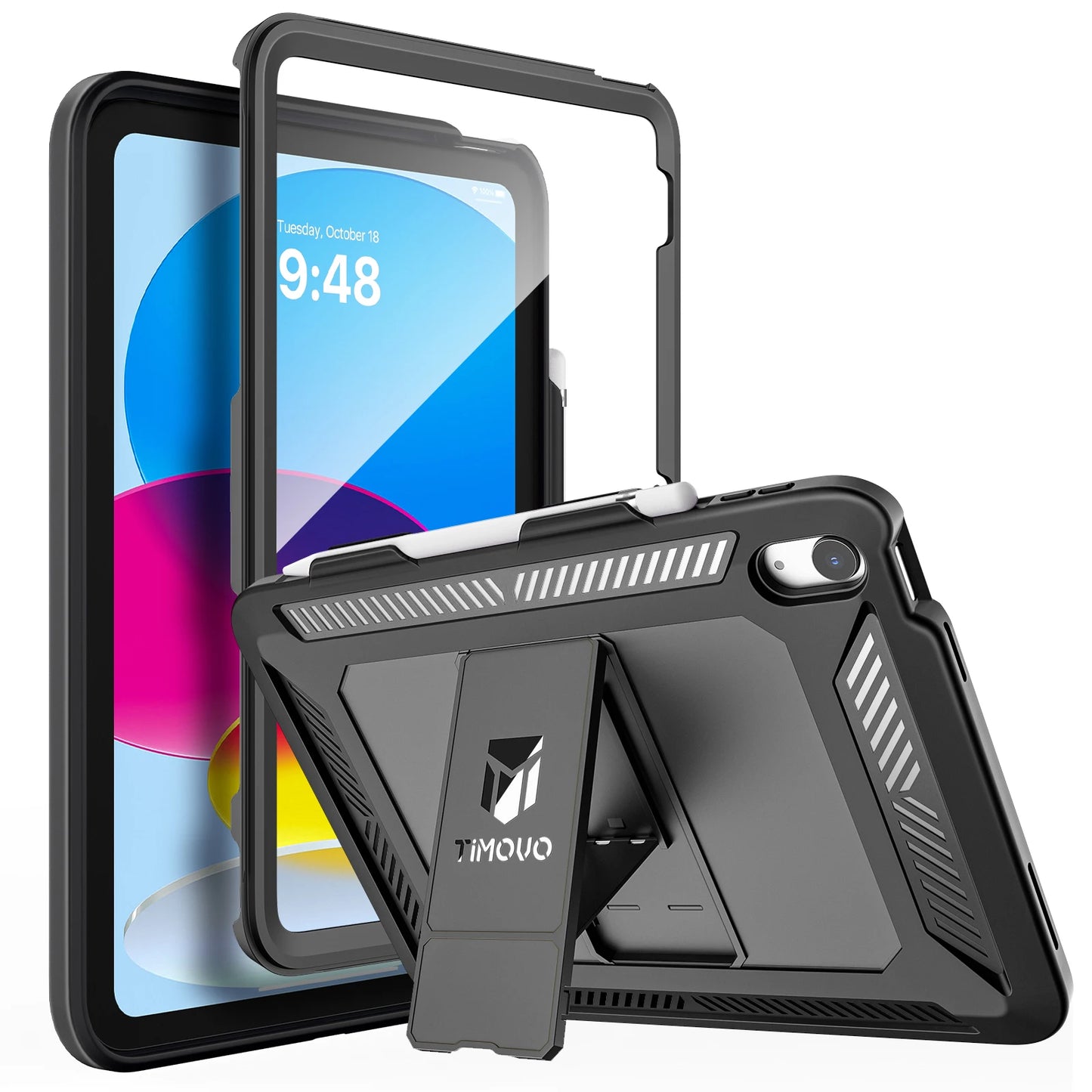 Heavy-Duty Shockproof iPad Case with Screen Protector & Kickstand