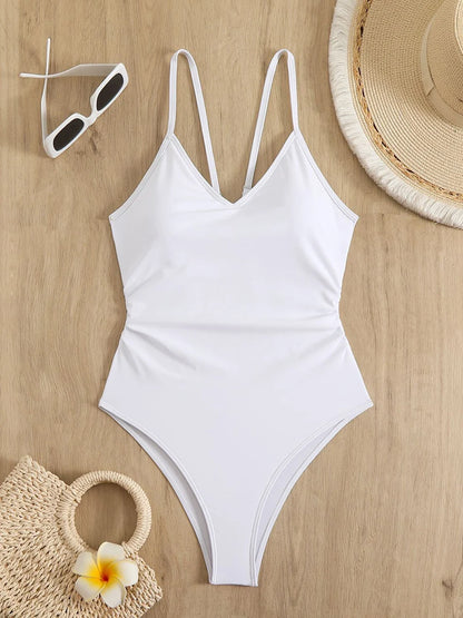 One-Piece High Cut Bathing Suit
