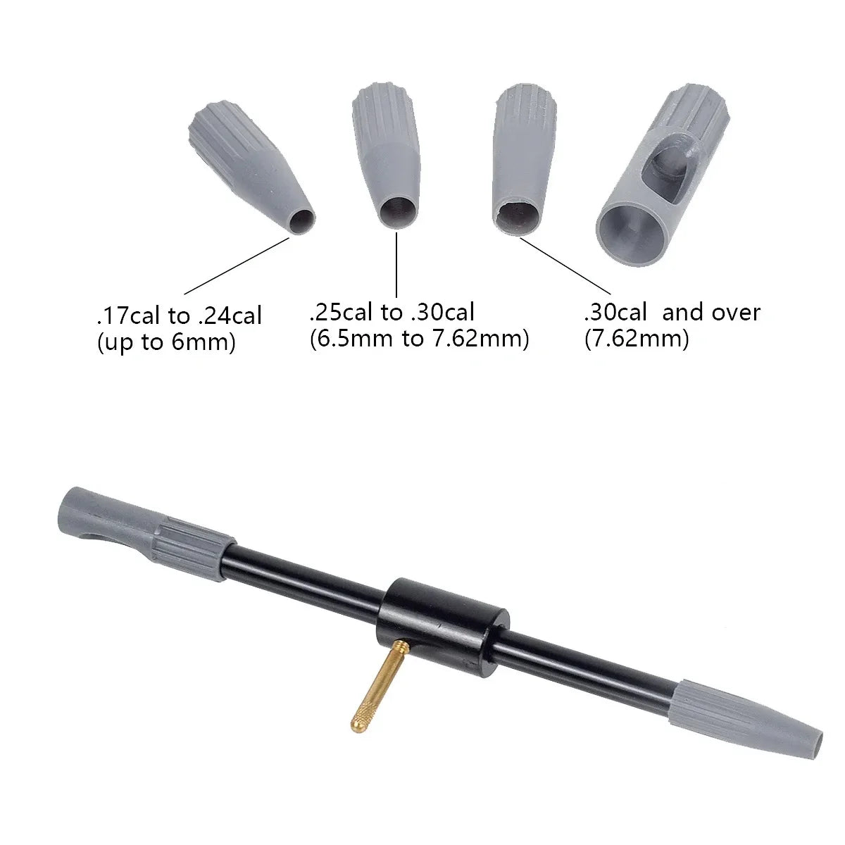 Tactical 8Pcs .17Cal .22Cal .30Cal Universal Gun Bore Guide Cleaning Brush