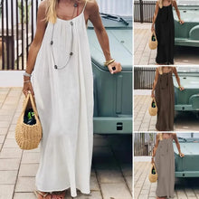 Backless Beach Long Loose Dress