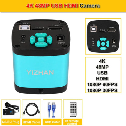 YIZHAN 4K Digital Microscope – Ultra HD USB HDMI Soldering Camera with Zoom Lens
