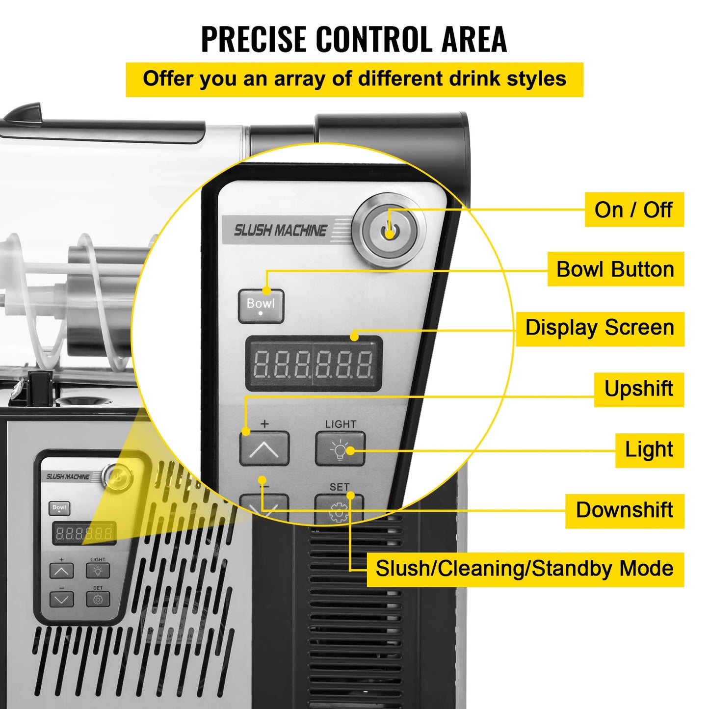 SucceBuy 3/6L Jar Commercial Slushie Machine