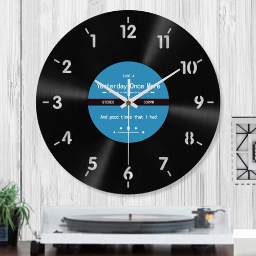 Vinyl Record Counterclockwise Wall Clock