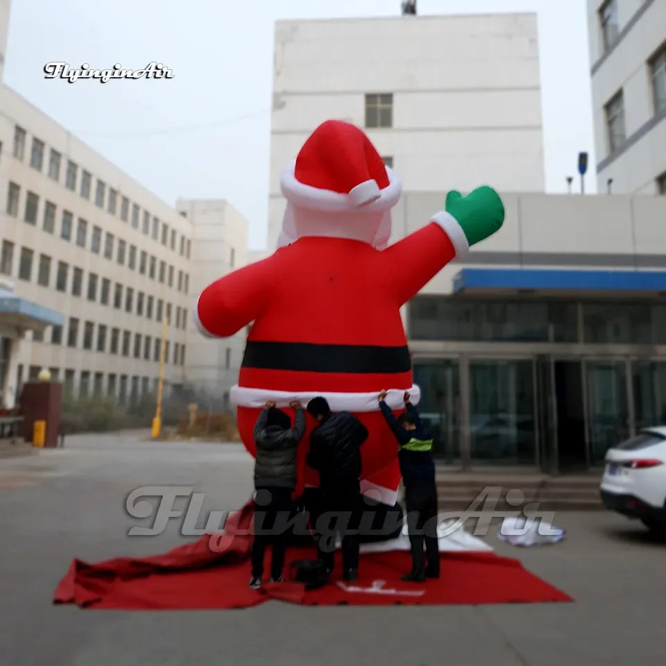 16FT Giant Inflatable Santa Claus with LED Lights - Outdoor Christmas Decor