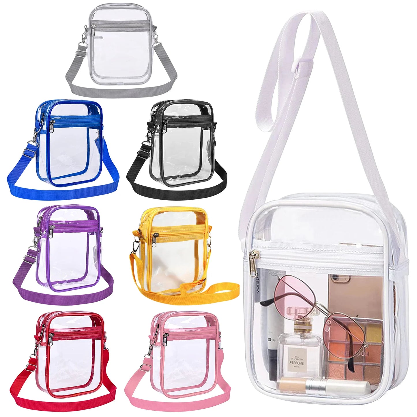 Clear Stadium Approved Shoulder Bag Bag With Front Pocket