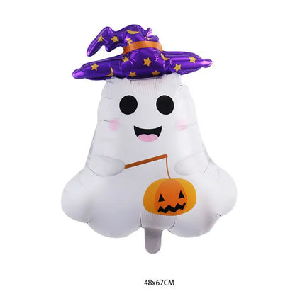 Halloween Inflatable Standing Bat & Pumpkin Foil Balloons Party Decor