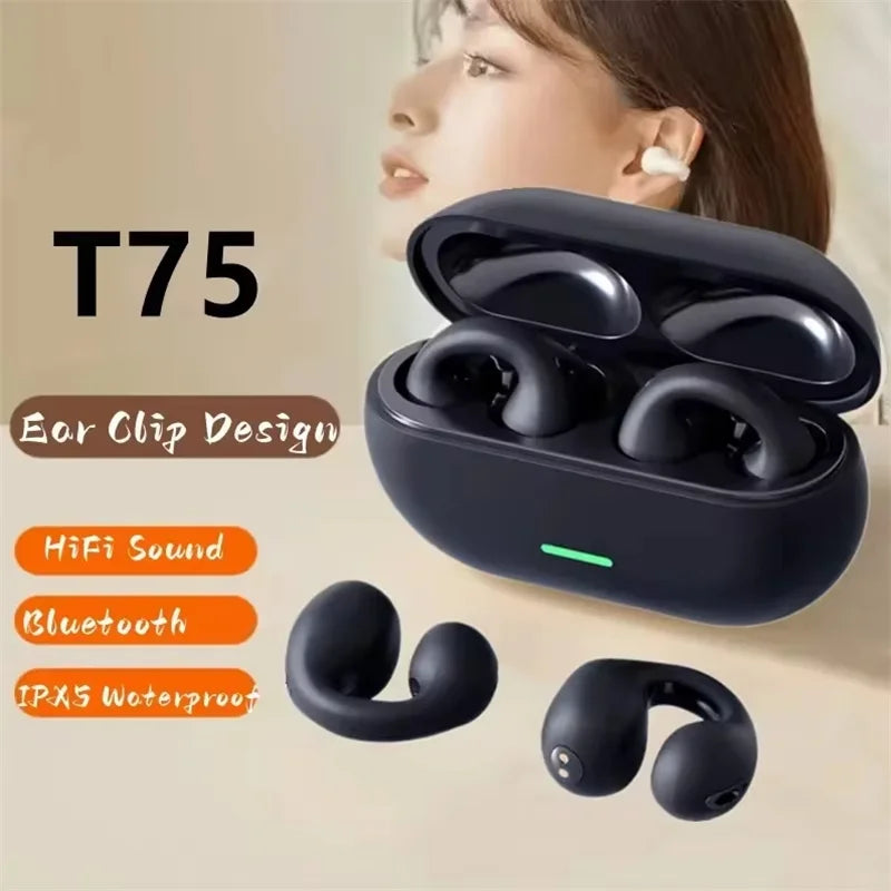 T75 TWS Touch Control Wireless Headphones
