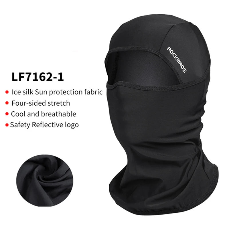 ROCKBROS Summer UV Protection Ice Silk Cycling Balaclava Mask