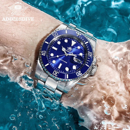 ADDIESDIVE 200M Waterproof Men's Stainless Steel Quartz Dive Watch