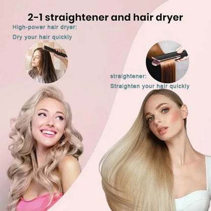 2-in-1 Hair Straightener and Dryer Combo