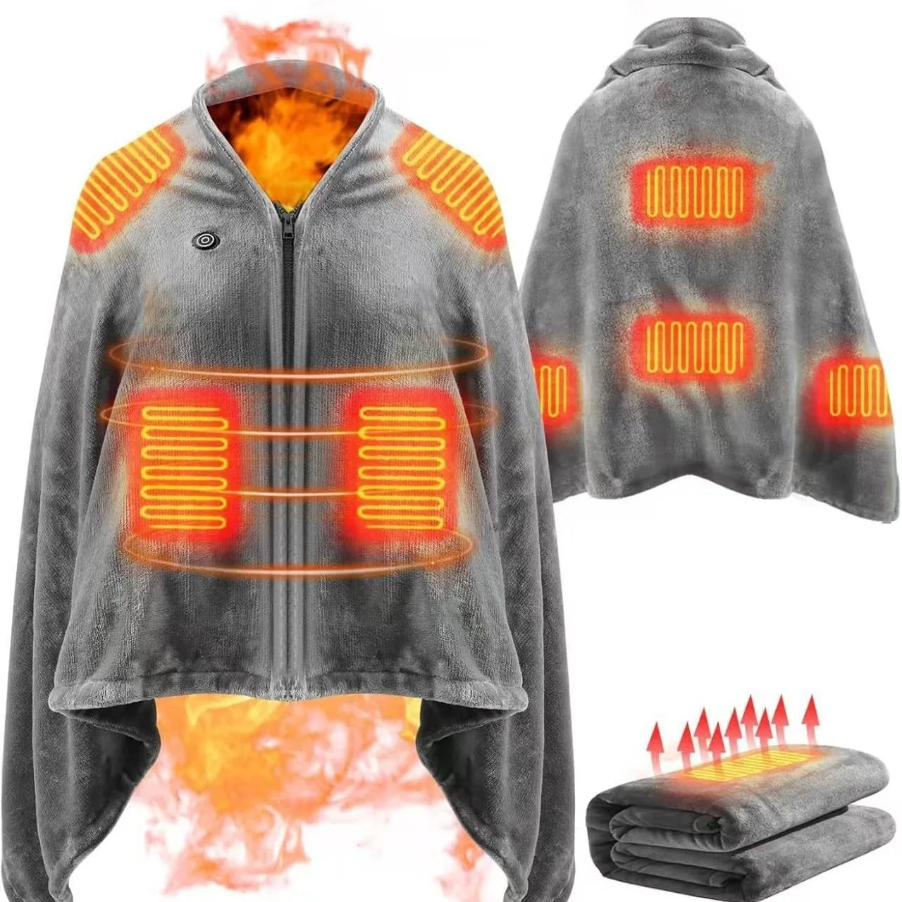 USB Heated Shawl Blanket 3 Heat Settings