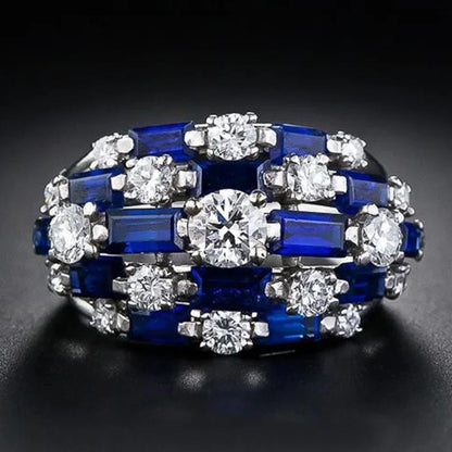 Huitan Fashion Inlaid Brilliant Cubic Zirconia Ring