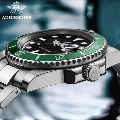 ADDIESDIVE 200M Waterproof Men's Stainless Steel Quartz Dive Watch