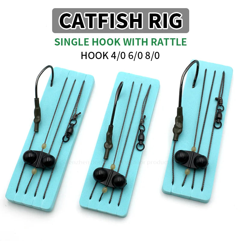 Single Hook with Rattle Catish Rigs