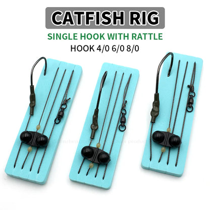 Single Hook with Rattle Catish Rigs