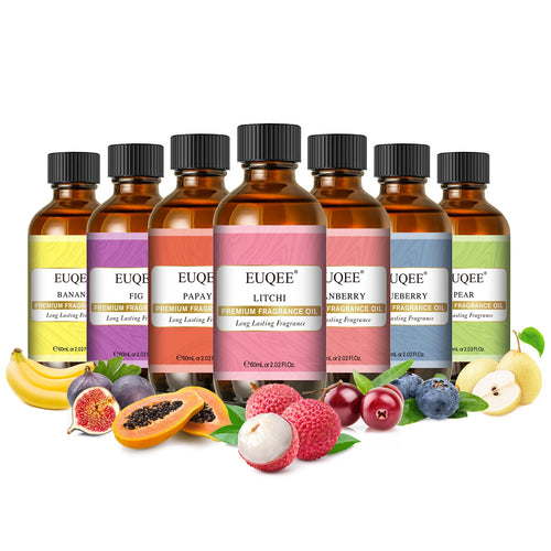 EUQEE 60ml Sweet Fruity Fragrance Oils with Glass Dropper