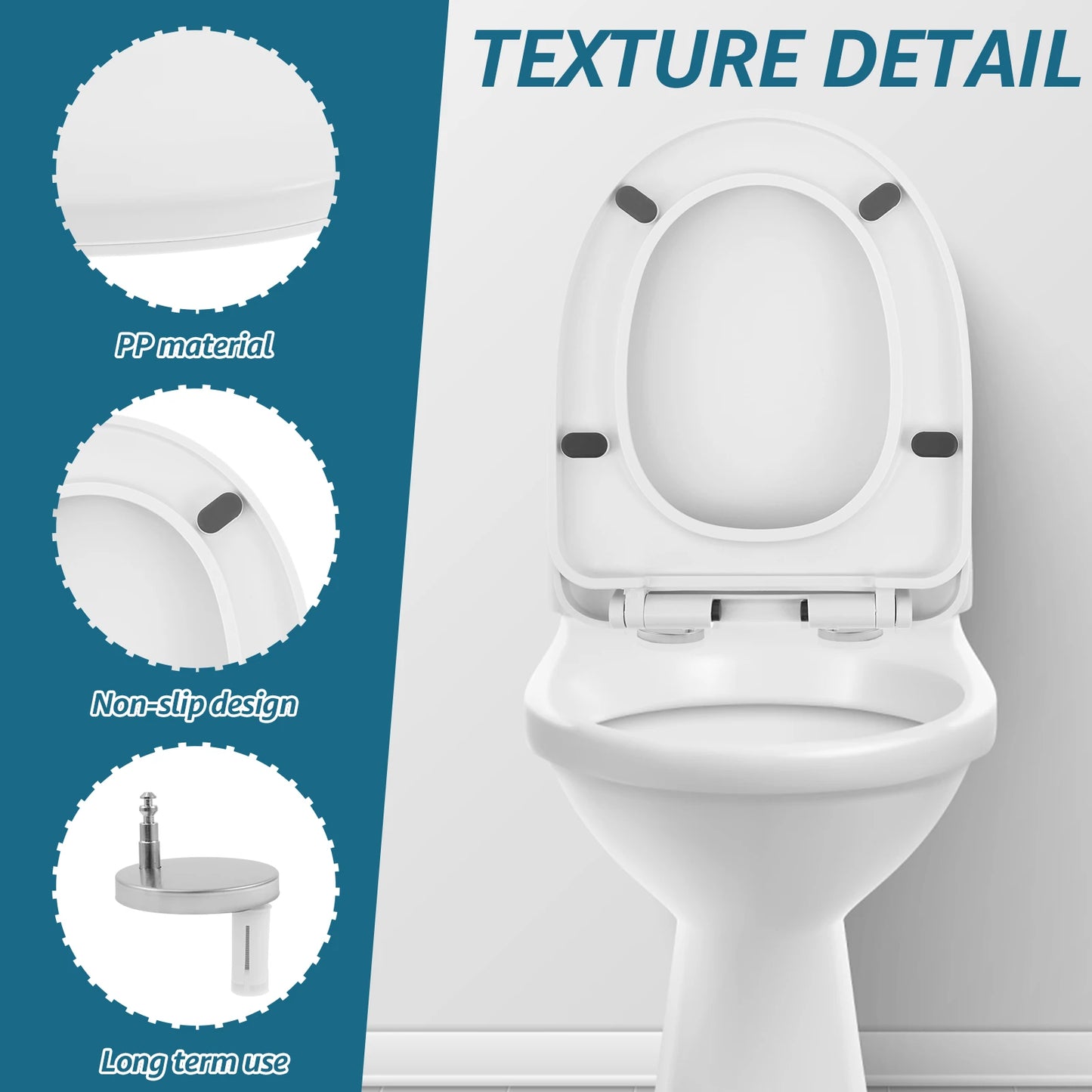 UV-Shaped Slow Close Toilet Seat