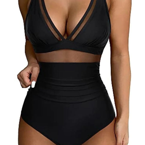 Solid One-piece Swimsuit