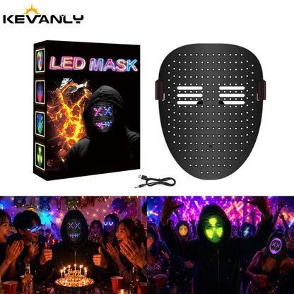 Gesture-Sensing Face-Transforming LED Light-Up Mask