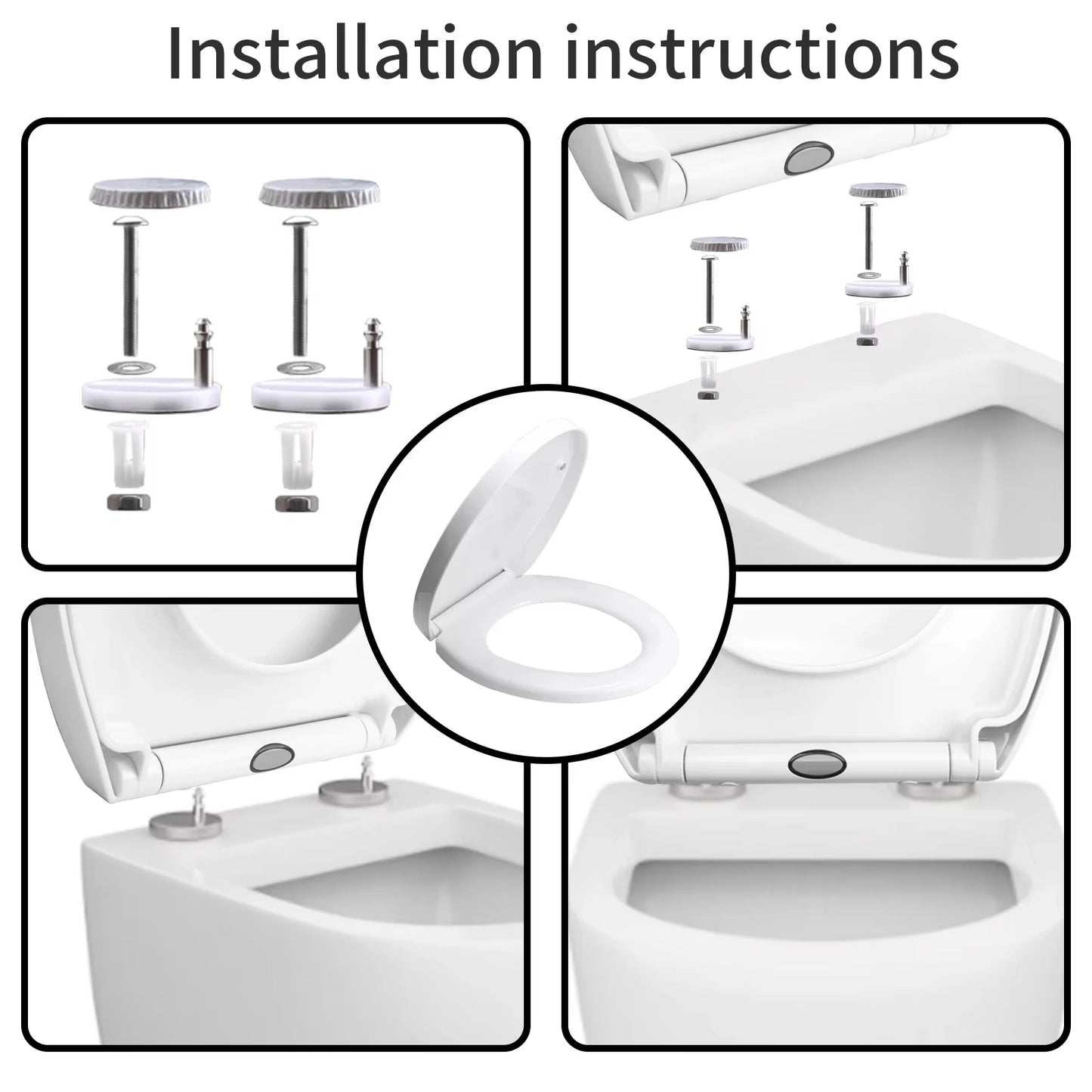 Quiet-Close Heavy Duty Bidet Toilet Seat with Quick Release
