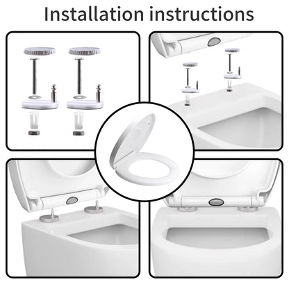 Quiet-Close Heavy Duty Bidet Toilet Seat with Quick Release