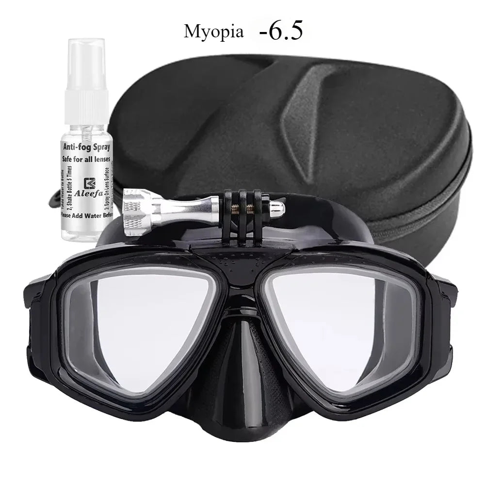 Tempered Lends Diving Mask with GoPro Mount