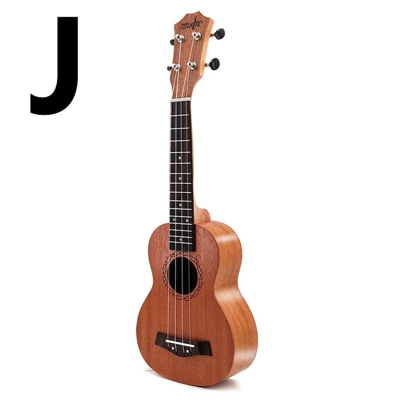 21-Inch Soprano Ukulele Starter Kit - Mahogany Wood & Nylon Strings