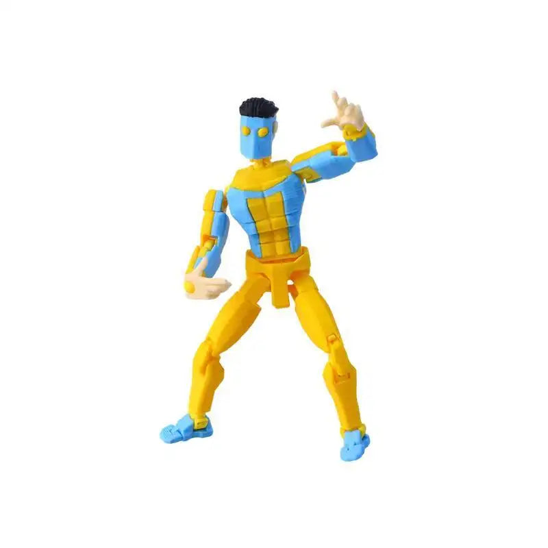 3d Printed Blue-Masked Invincible T13 Dummy Multi-Jointed Action Figure