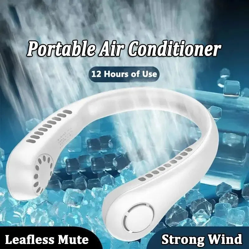 Portable Mini Neck Hanging Fan Without Blades