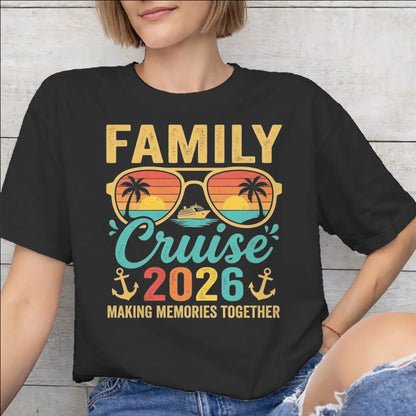 Summer Family Cruise 2026 Cotton T-Shirt – Matching Memories Vacation Tee