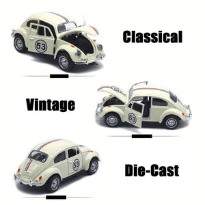 1:32 Vintage Die-Cast Volkswagen Beetle Race Car