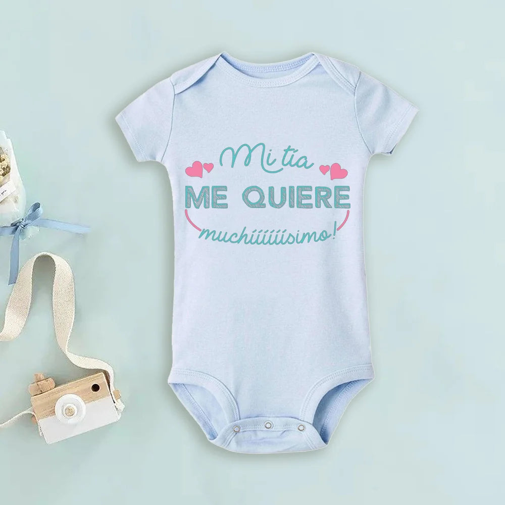 My Uncle Loves Me Very Much Print Baby Bodysuit