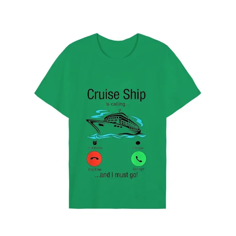 Unisex Casual Cruise Graphic T-Shirt – Short Sleeve Vacation Tee