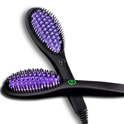 2-in-1 Ceramic Hair Straightener & Smoothing Brush