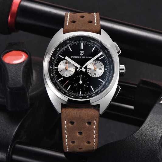 Pagani Design Men's Luxury Quartz Chronograph Watch – Retro Dial Clock