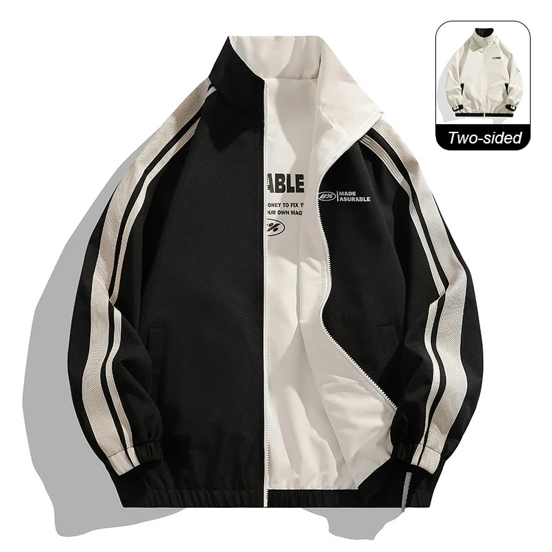 Unisex Reversible Outdoor Windproof Jacket – Splashproof Double-Sided Coat