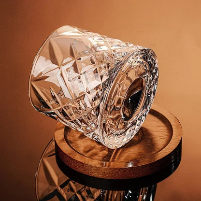 Tumbler Whiskey Glass with Base Crystal
